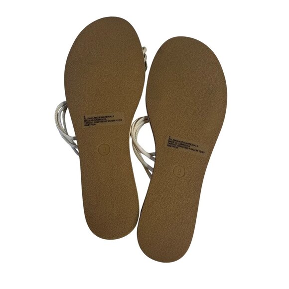Universal Thread Strappy Slide Sandals Womens Size 9 Cream Summer - Picture 7 of 8
